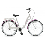 Mestský bicykel 26" Kands Escape Nexus 3-prevodový bielo-ružový hliníkový 17"